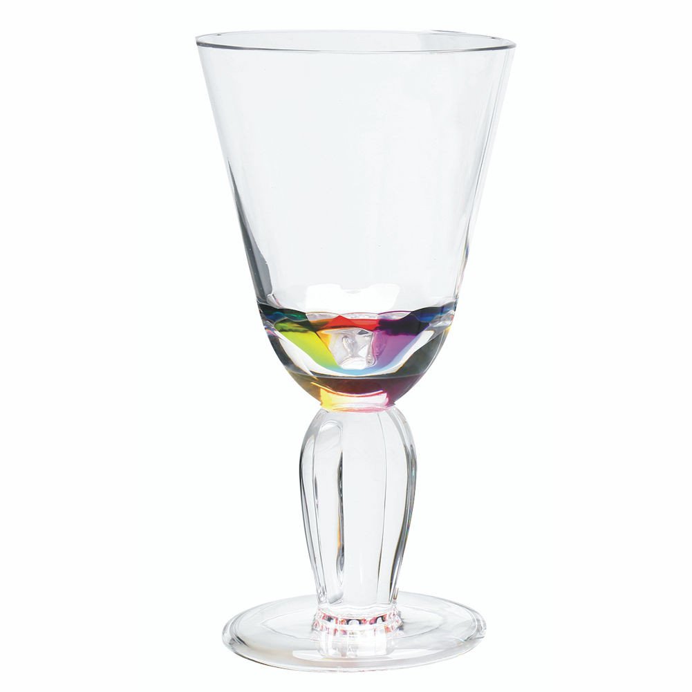 Acrylic Rainbow Wine Glasses by Merritt International--Set of 4 (12 oz.)