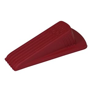 master manufacturing big foot colorstop floor doorstop wedge, heavy duty non-slip large rubber door stopper, match carpet or floor color, made in the usa, red