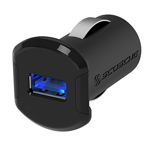 Scosche USBC121M ReVolt Universal Cigarette Lighter Single Device Compact One Port USB Car Charger, Fast Charge One Device Quickly, Black