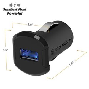 Scosche USBC121M ReVolt Universal Cigarette Lighter Single Device Compact One Port USB Car Charger, Fast Charge One Device Quickly, Black
