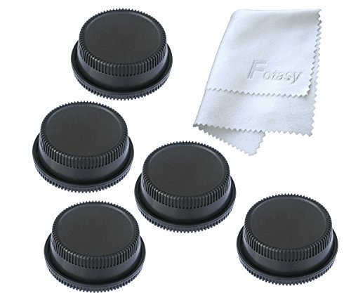 (5 Pack) F Mount Rear Lens Cap Body Cover Set, Nikkor Lens Cap, F Mount Body Cover, CCD Sensor Dust Protective Caps, Compatible with Nikon DSLR Camera and Lenses