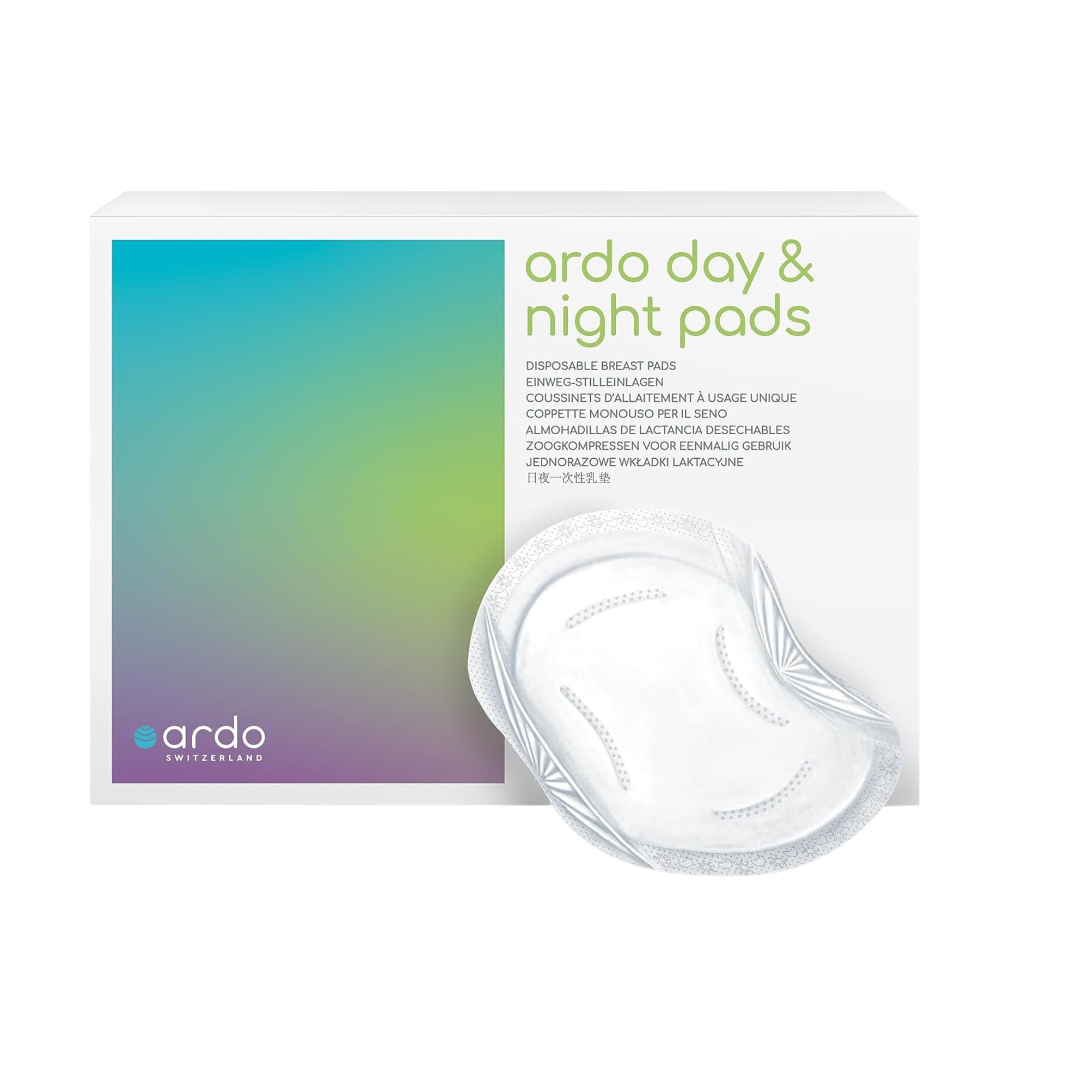 Ardo Day & Night Pads, Breast Pads for Breastfeeding, Ultra Absorbent, Help Prevent Leakage (60 Disposable Nursing Pads, Individually Wrapped)