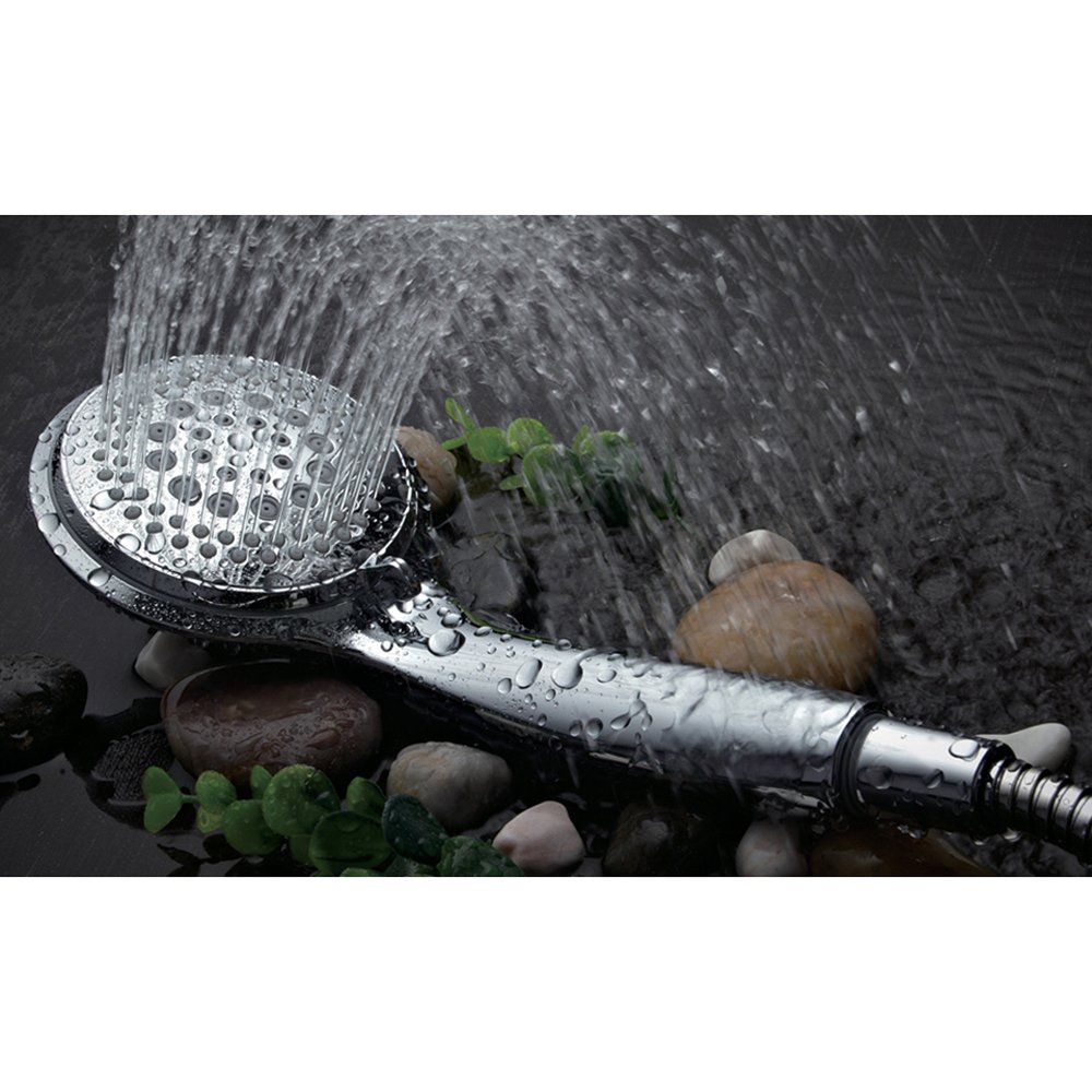 Dream Spa 3-way 8-Setting Rainfall Shower Head and Handheld Shower Combo (Chrome). Use Luxury 7-inch Rain Showerhead or 7-Function Hand Shower for Ultimate Spa Experience!