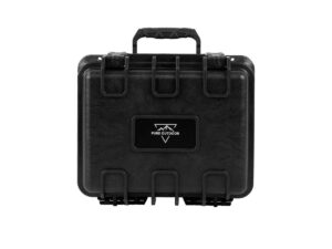 monoprice weatherproof/shockproof hard case - black ip67 level dust and water protection up to 1 meter depth with customizable foam, 10" x 9" x 7", 6.6 liter