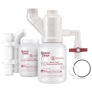 practicon gleco trap system, clay & plaster sink trap kit, 64 oz.