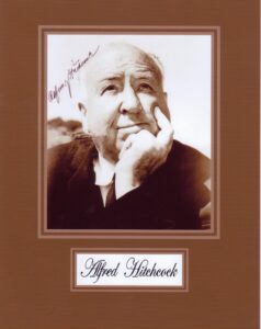 kirkland alfred hitchcock, 8 x 10 autograph photo on glossy photo paper
