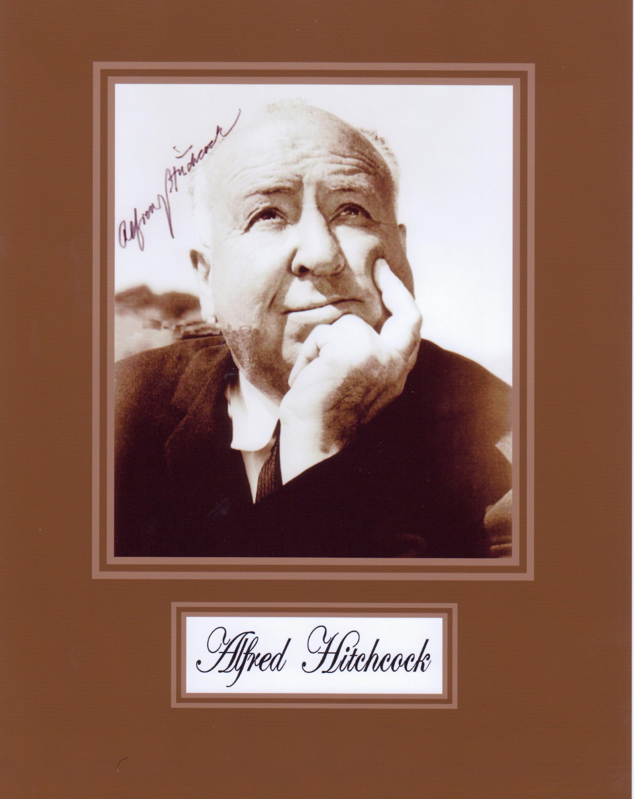 Kirkland Alfred Hitchcock, 8 X 10 Autograph Photo on Glossy Photo Paper