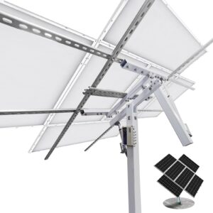eco-worthy solar panel dual axis tracking system (increase 40% power) with tracker controller, complete solar tracker kit, ideal for different solar panels, for yard/farm/field