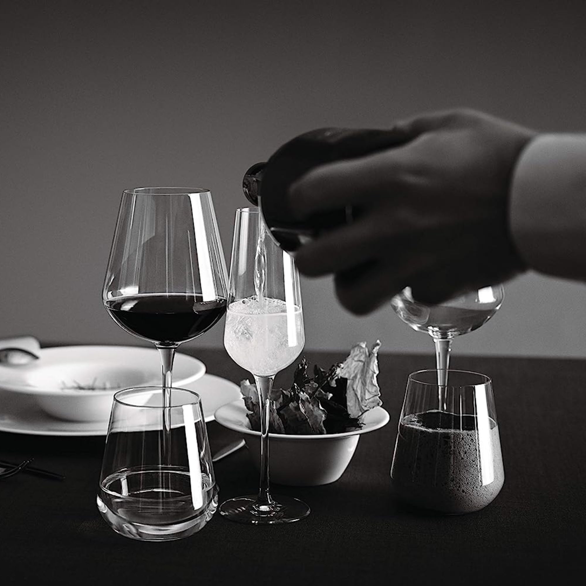Bormioli Rocco Inalto Stemless Wine Glass, 15-3/4-Ounce, Set of 6