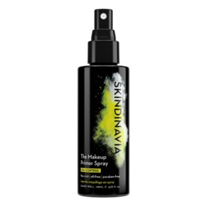 skindinavia the makeup primer spray oil control - spray on mattifying base layer for oily skin & face - oil absorbing, shine control, & pore minimizer (4 oz)