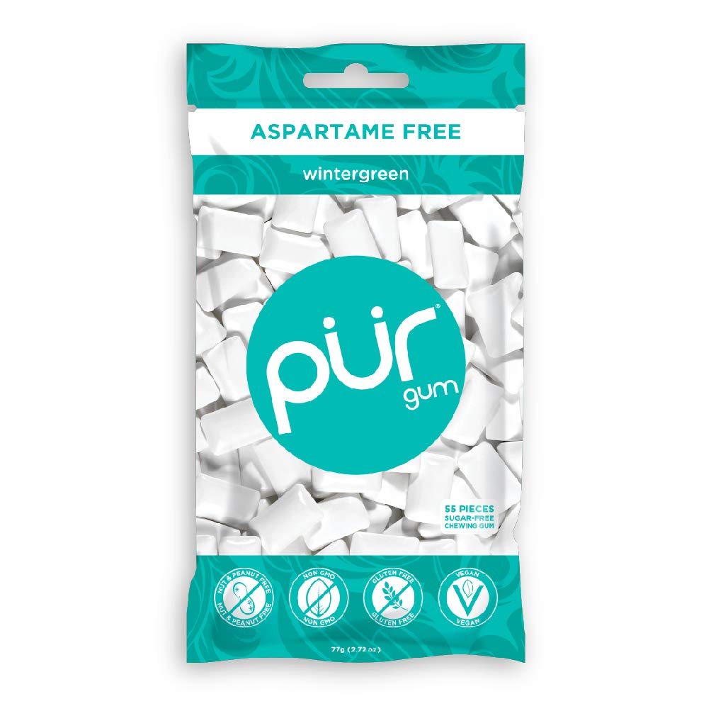 Pur Gum Variety Pack - Peppermint, Pomegranate Mint, Spearmint and Wintergreen - 55 Pieces each