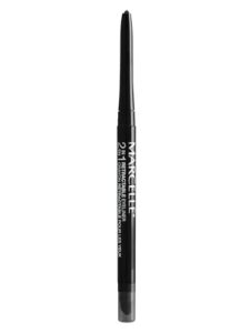 marcelle 2-in-1 retractable eyeliner, black, waterproof, easy-to-smudge, smokey eye, long-lasting 12h, fragrance-free, hypoallergenic, cruelty-free, 0.31 g