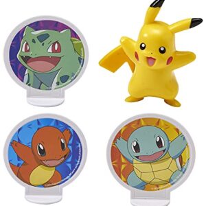 DecoSet® Pokemon Light Up Pikachu Cake Topper, 4 - Piece Decoration Set, Birthday Decorations For All Size and Shape Cakes