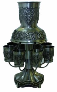 majestic giftware fwa04710kh 8-cup wine fountain, 11.5-inch, pewter plated