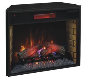 classicflame 28ii300gra 28" infrared quartz fireplace insert with safer plug