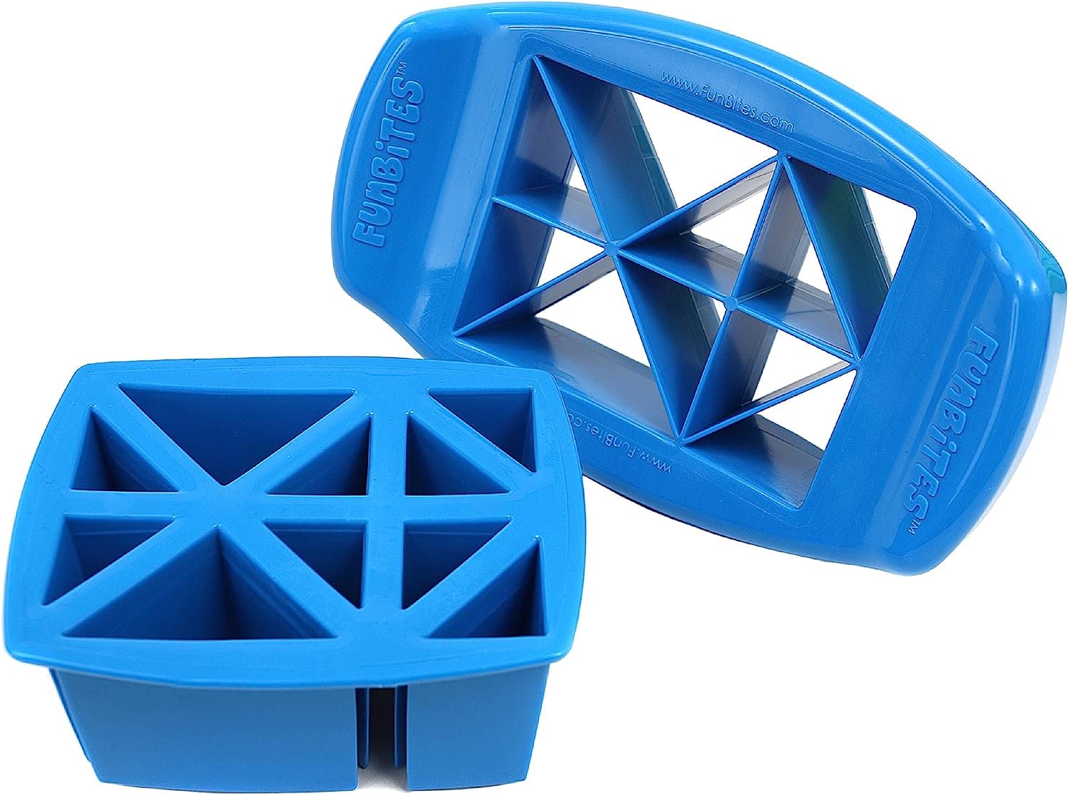 FunBites Food Cutter for Kids, Blue Triangles