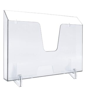 acrimet pocket file holder horizontal design brochure display (for wall mount or countertop use) (removable supports included) (letter size) (clear crystal color)