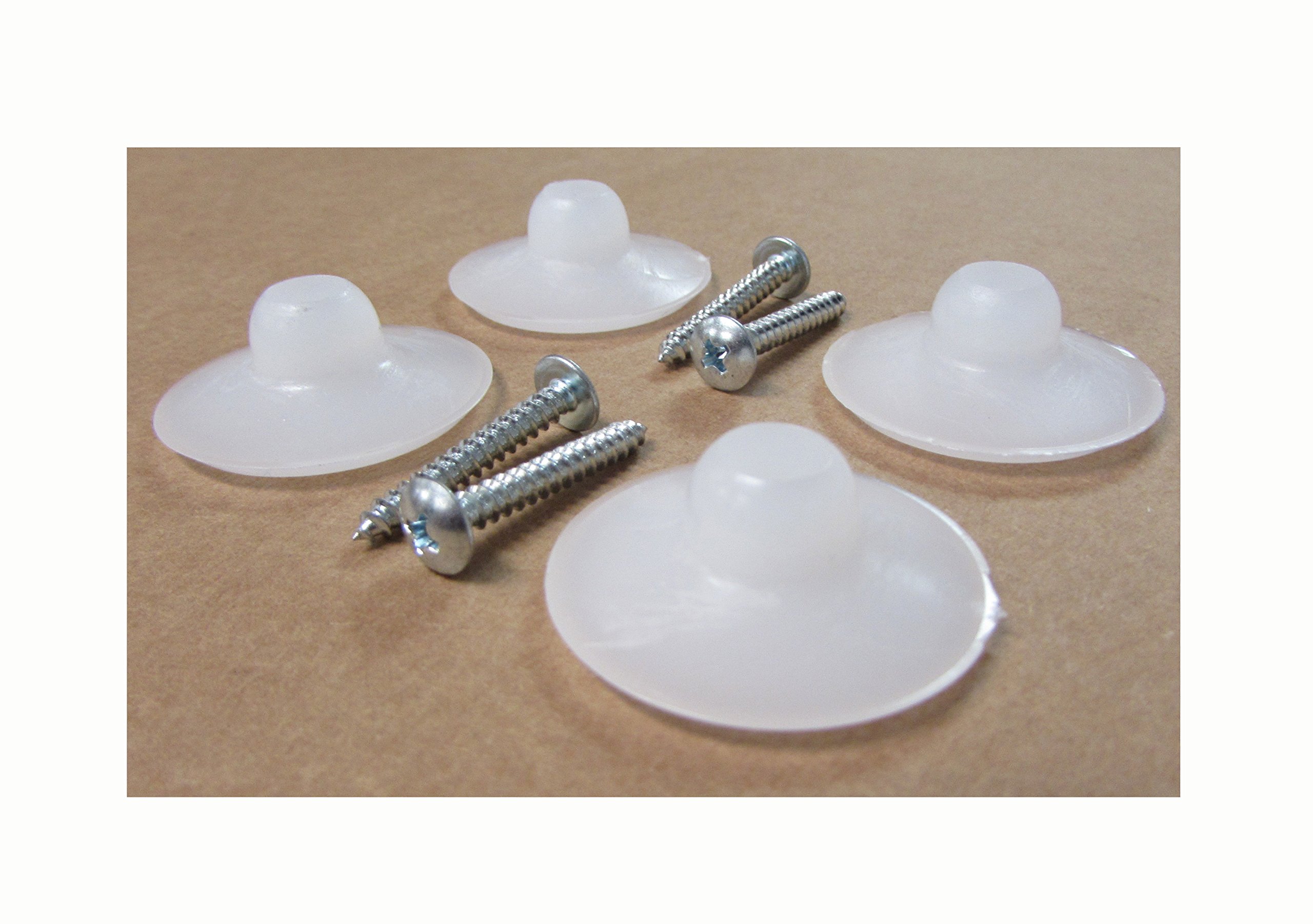 Telescope Set of 4 Directors Chair Replacement Foot Glides (White)