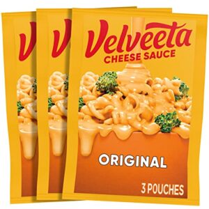 velveeta original melting cheese sauce pouches (3 ct box, 4 oz packets)