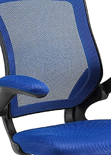 Modway Veer Drafting Chair - Reception Desk Chair - Flip-Up Arm Drafting Chair in Blue