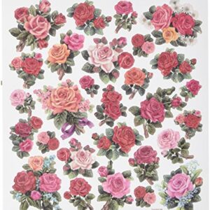 Tattoo King SK129MC-4911 Multicolored Sticker, Classic Roses