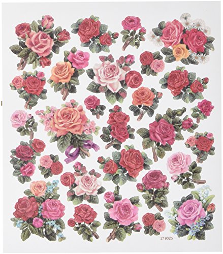 Tattoo King SK129MC-4911 Multicolored Sticker, Classic Roses