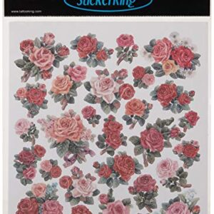 Tattoo King SK129MC-4911 Multicolored Sticker, Classic Roses