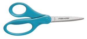 fiskars 7" student scissors for kids 12-14 - scissors for school or crafting - back to school supplies - turquoise