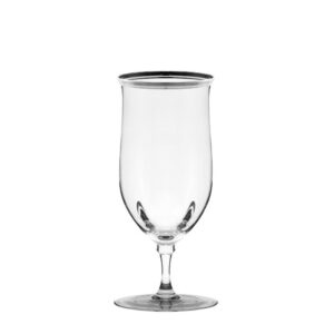 10 strawberry street windsor 16 oz water goblet with silver band, set of 4