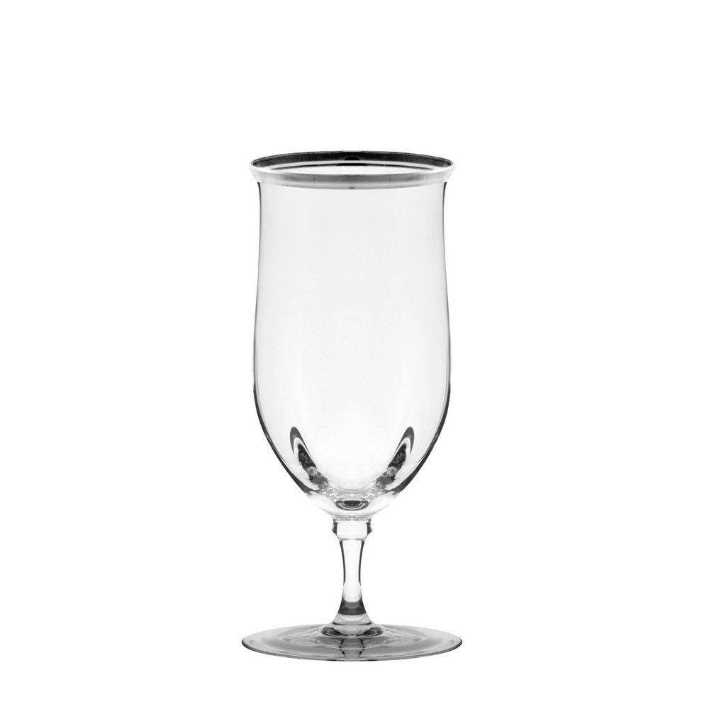 10 Strawberry Street Windsor 16 Oz Water Goblet with Silver Band, Set of 4