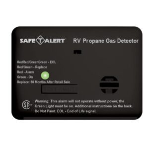 safe t alert 20-441-p-bl mini hard-wired propane/lp gas alarm - 12v, 20 series, black