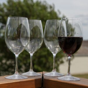 Lily's Home Unbreakable Cabernet and Merlot Bordeaux Red Wine Glasses, Made of Shatterproof Tritan Plastic, For Indoor and Outdoor Use, Reusable and Dishwasher-Safe, Crystal Clear 20 oz.