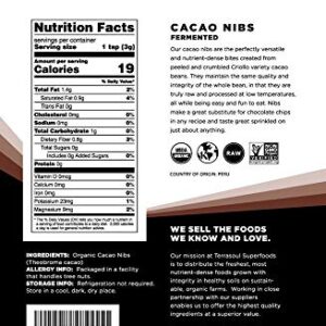 Terrasoul Superfoods Raw Organic Cacao Nibs, 2 Lbs (2 Pack) - Raw | Keto | Vegan