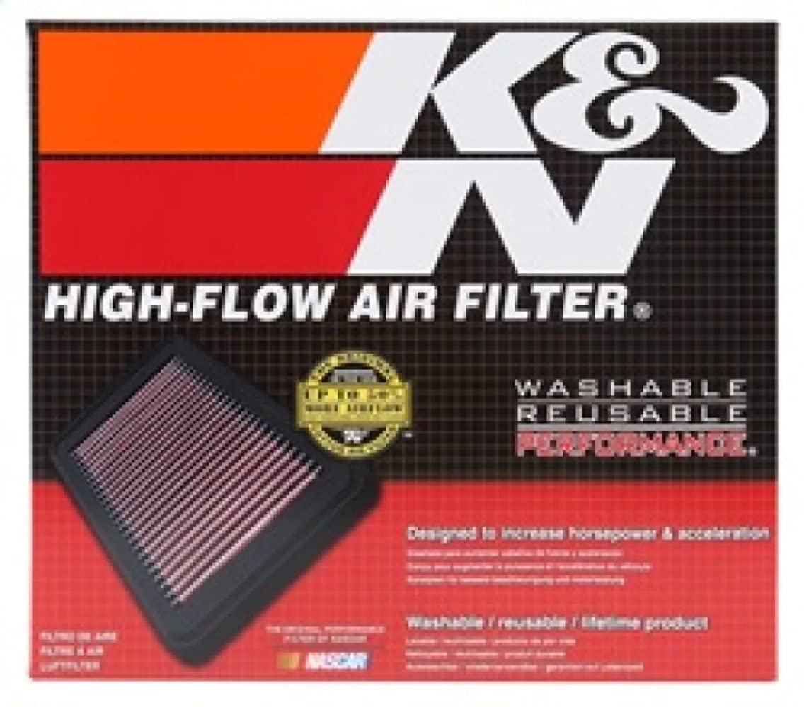 K&N Engine Air Filter: Increase Power & Towing, Washable, Premium, Replacement Air Filter: Compatible with 2014-2019 Toyota Truck and SUV V6/V8 (Tundra, Tacoma, Sequoia), 33-5017