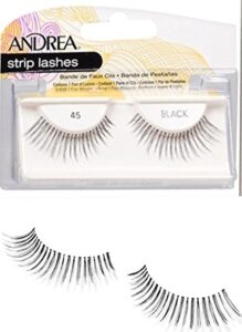 andrea lashes strip style 45 black (6 pack)