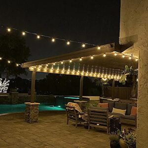 G40 Patio String Lights with 25 Clear Globe Bulbs - Hanging Garden String Lights - Vintage Backyard Patio Lights - Outdoor String Lights - Market Cafe String Lights - Black Wire - 25 Foot