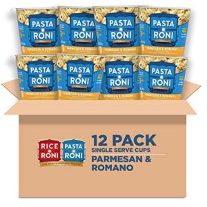 quaker roni cups mix 2.32 oz pack of cups, parmesan & romano cheese pasta, 27.84 ounce, (pack of 12)