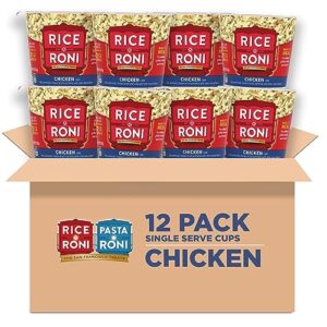 rice-a-roni cups, chicken flavor, 1.97oz pack of 12 cups