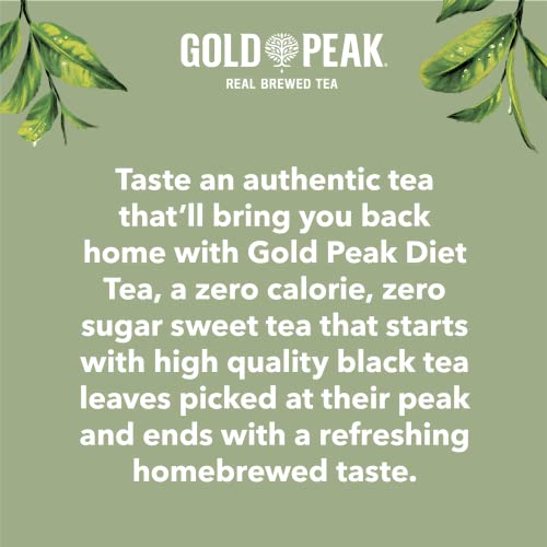 Gold Peak Zero Sugar Diet Iced Tea Drink, 16.9 fl oz, 6 Pack