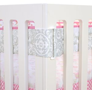 just born botanica fresh air crib liner, pink/floral