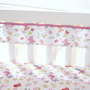 Just Born Botanica Fresh Air Crib Liner, Pink/Floral