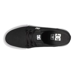 DC Womens Trase TX Skate Shoe, Black/White, 12 D US