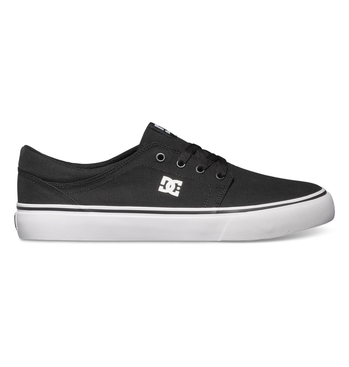 DC Womens Trase TX Skate Shoe, Black/White, 12 D US