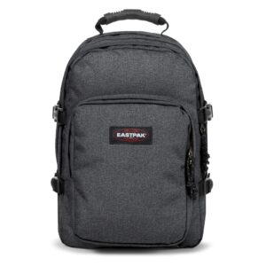 eastpak provider backpack - bag for laptop, travel, work, or bookbag - black denim