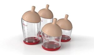 mimijumi baby bottle set - get going anti-colic bottles for newborns - baby breastfeeding bottles - 4 oz and 8 oz baby bottles - lighter - 0-12m