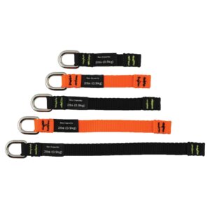 ergodyne squids 3700 web tool tail attachments, 6-pack, 2 pounds, medium length|4.5,orange