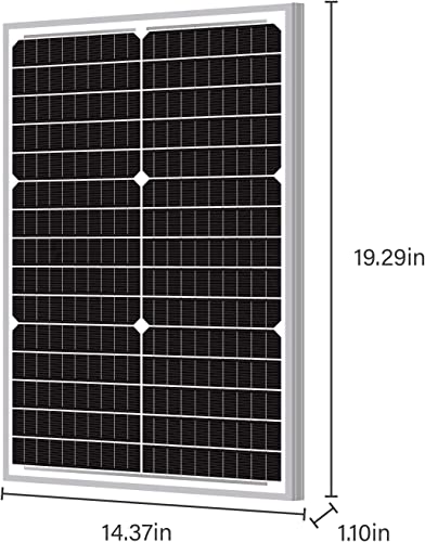 Newpowa 30W(Watt) Solar Panel Monocrystalline12V High Efficiency PV Module for Rv Marine Boat Water Pump Off Grid (30W Waterproof Kit)