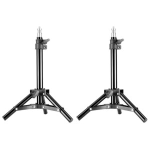 neewer® mini set of two aluminum photography back light stands with 32"/80cm max height for relfectors, softboxes, lights, umbrellas, backgrounds