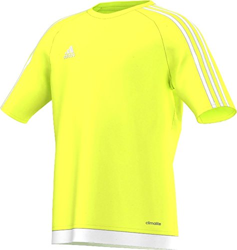 adidas Kids' Soccer Estro Jersey, Solar Yellow/White, Small