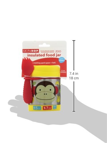 Skip Hop Insulated Baby Food Jar, Zoo, Monkey(Discontinued by Manufacturer)